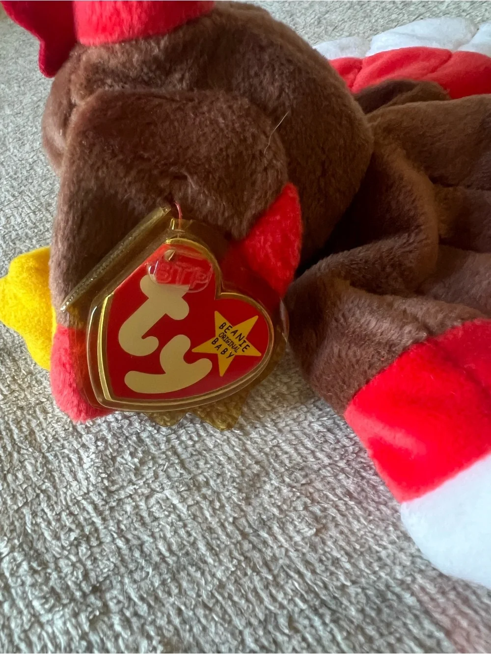 Vintage TY Beanie Baby Gobbles The Turkey 1996 With Tags